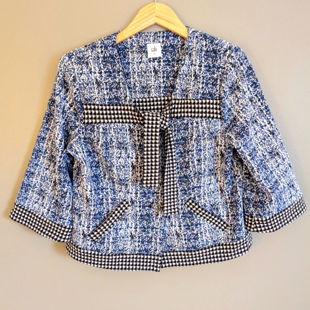 CABI Tweed Jacket Cropped Size Medium